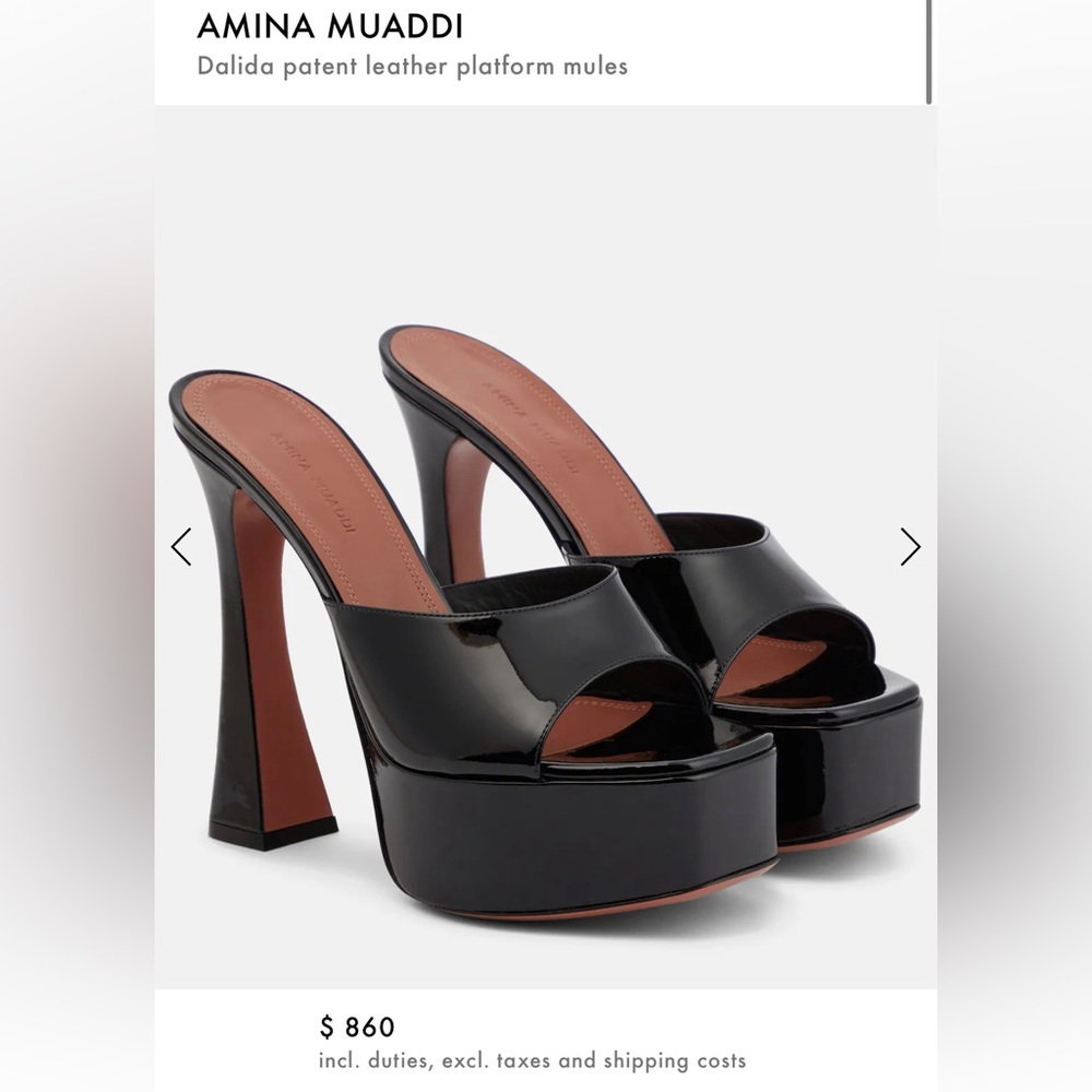 Brand new Amina Muaddi heels original price $860 + Tax